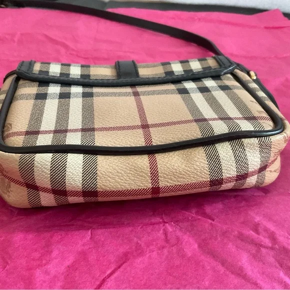 Burberry Tan and Black Check Crossbody Bag - Picture 4 of 13